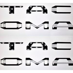 3D BLACKOUT USA FLAG  DOMED TAILGATE INSERT LETTERS TOYOTA TACOMA 2016-22